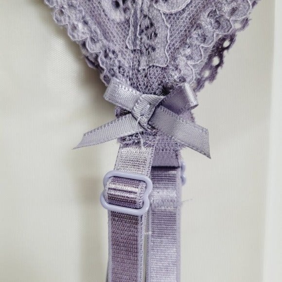 * garter belt 3X women's plus size floral lace 42" with stretch purpleb - Picture 8 of 9